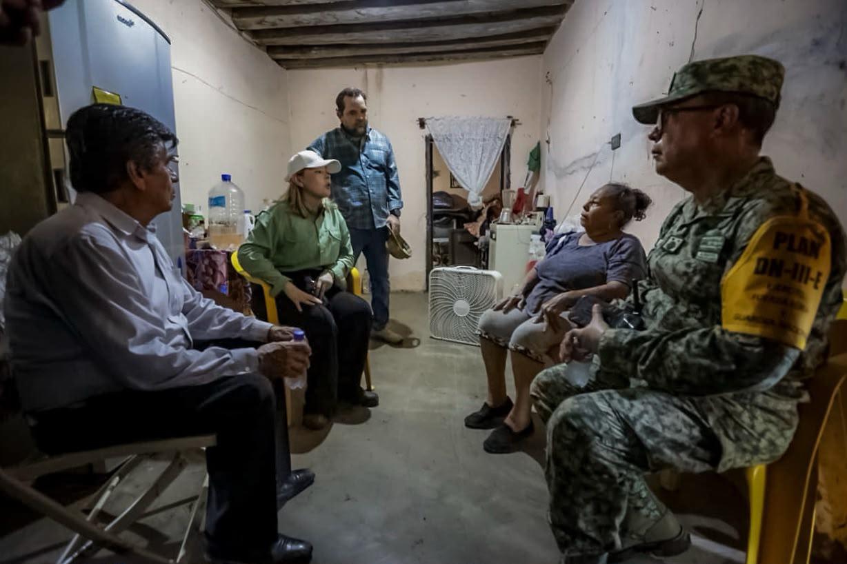 $!Lleva Gobernadora de Sinaloa apoyos a Mocorito tras afectaciones por lluvias; aún no tienen cifra estatal de damnificados, asegura