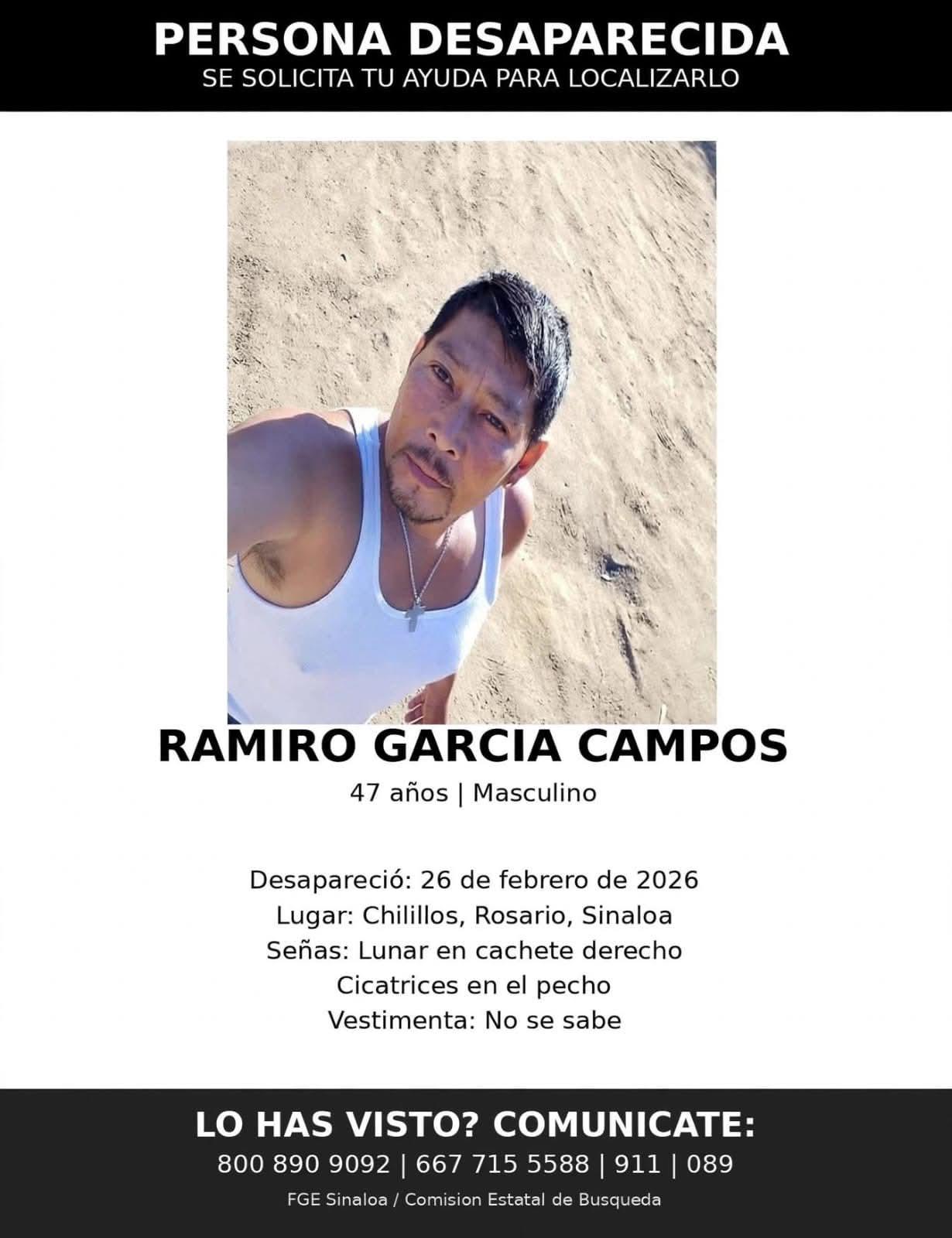 $!Buscan a Ramiro, desaparecido en la comunidad de Chilillos en Rosario