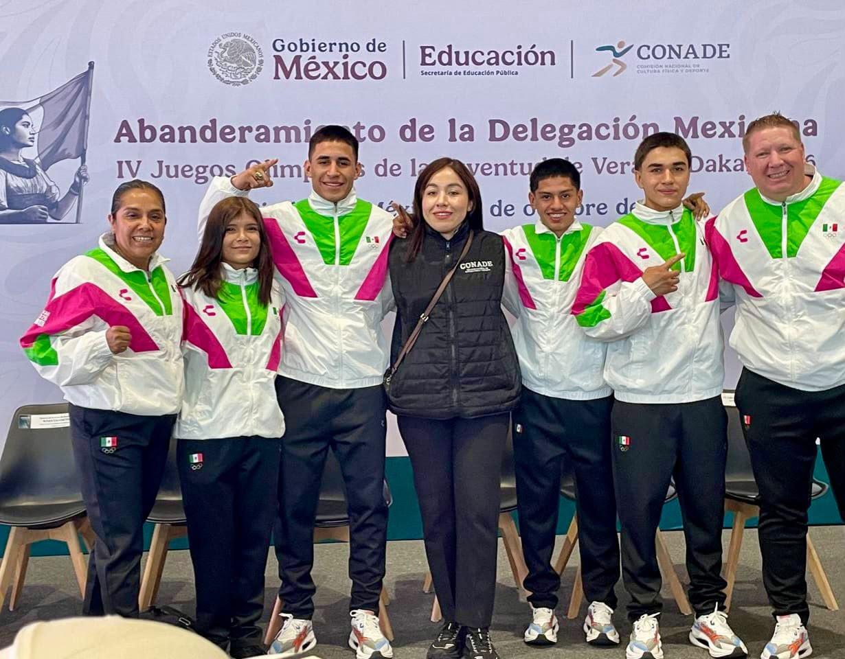 $!Mazatleco Jorge Nieblas abandera a la delegación mexicana para los Juegos Olímpicos de la Juventud 2026