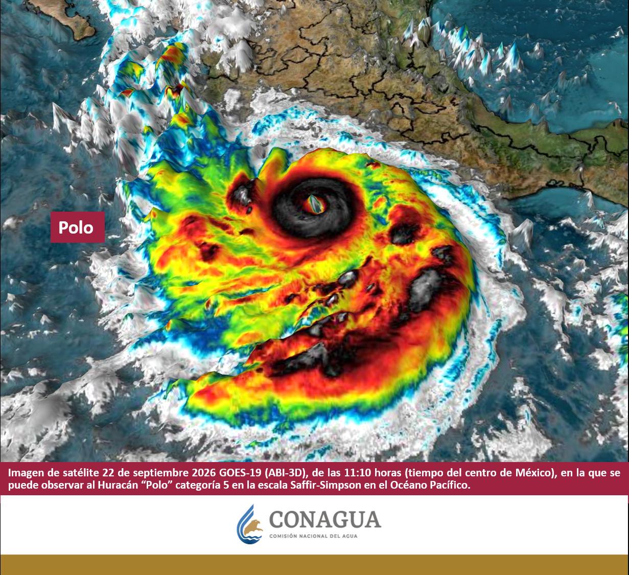 $!Pese a intensificarse a un ciclón de categoría 5, Polo tendrá muy poco desplazamiento.