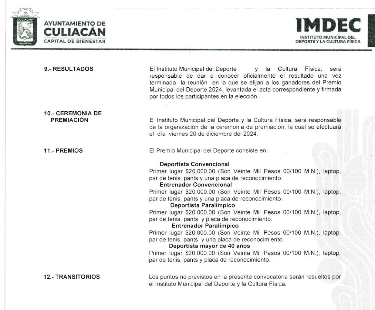 $!Lanzan convocatoria del Premio Municipal del Deporte 2024 en Culiacán