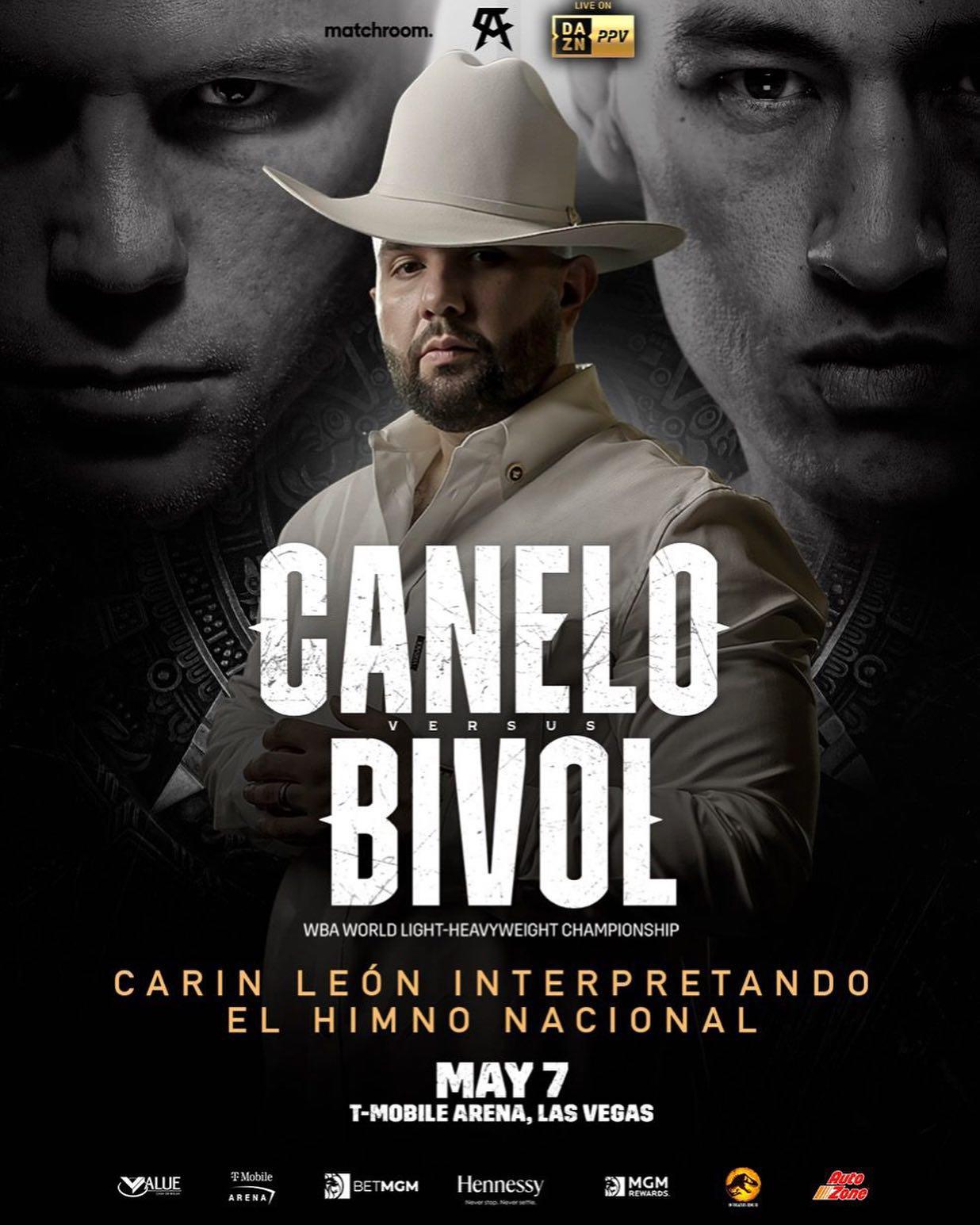 $!Cantará Carín León el Himno Nacional Mexicano en la pelea de ‘Canelo’ Álvarez este sábado