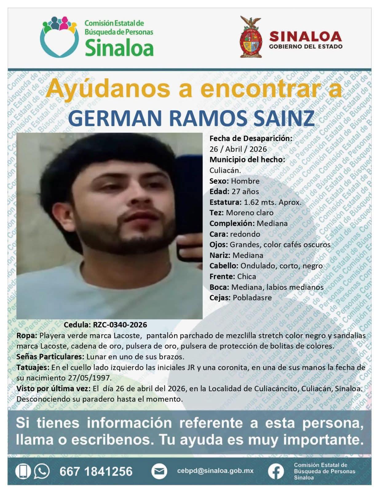 $!Era Germán y tenía ficha de búsqueda, joven hallado sin vida en hielera en Culiacán