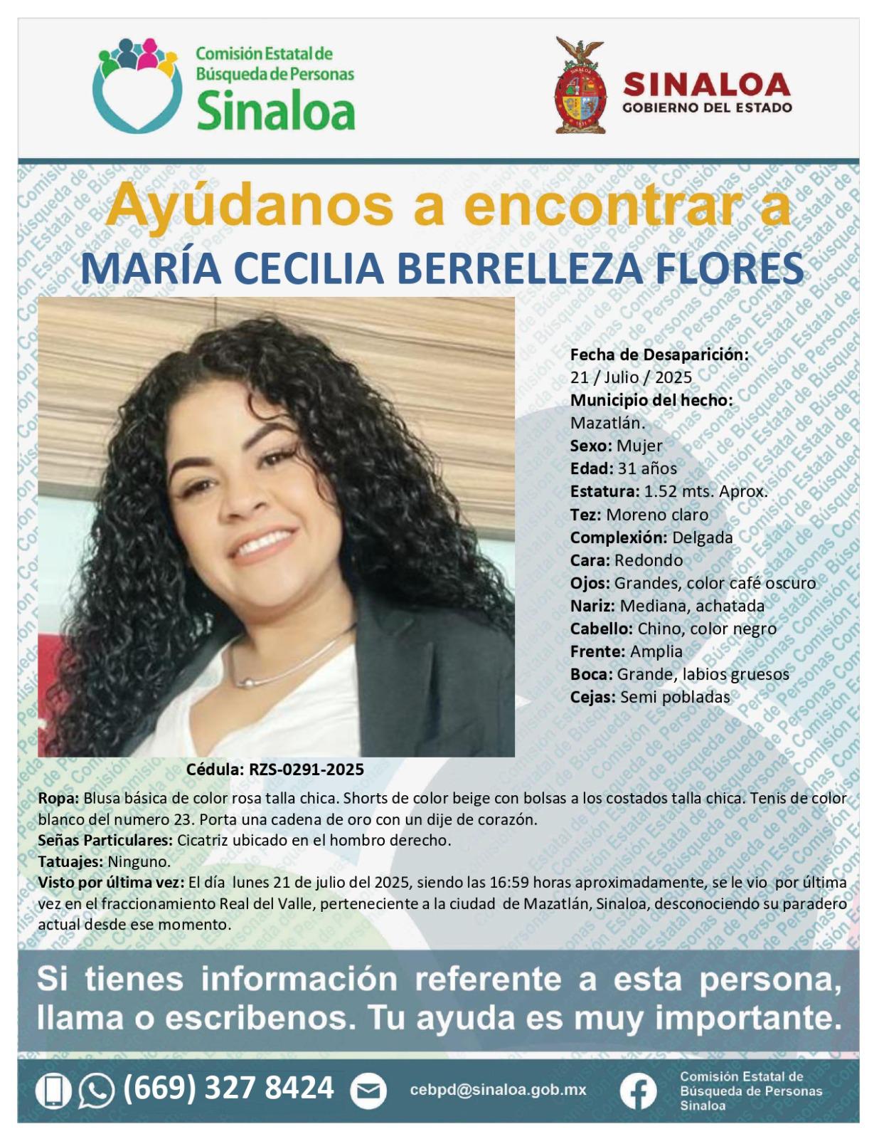 $!Nadia ofrece su carro a cambio de recuperar a su hermana María Cecilia, desaparecida en Mazatlán