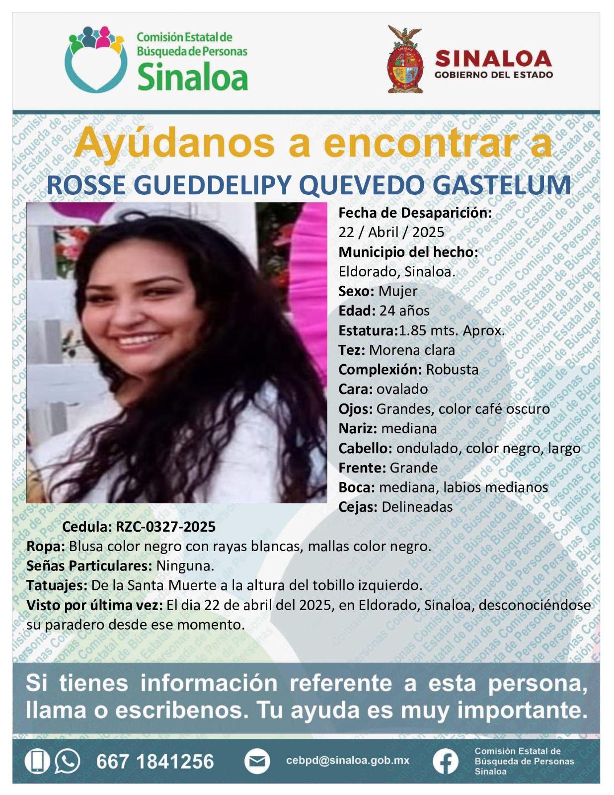 $!Buscan a Lizbeth Verenice y Rosse Gueddelipy, desaparecidas en ElDorado