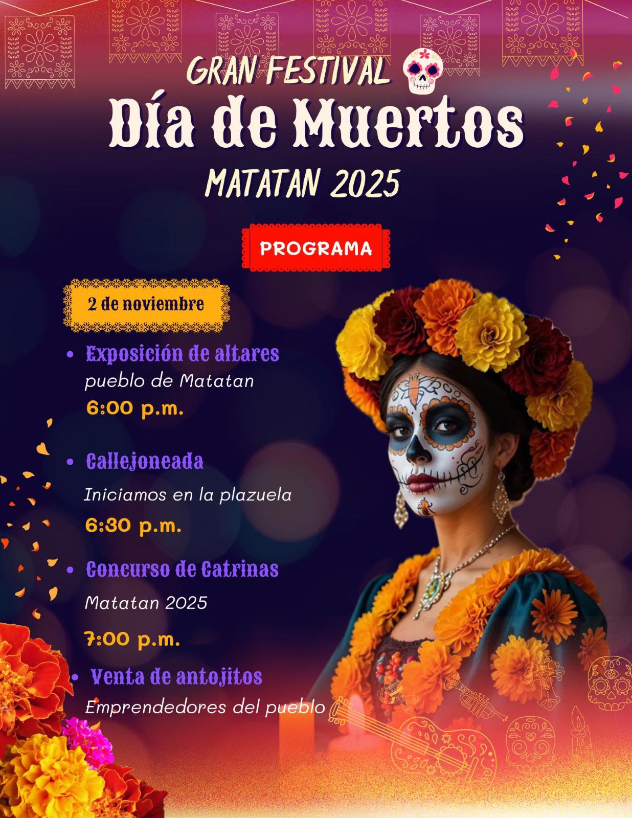 $!Matatán celebrará Día de Muertos con festival comunitario