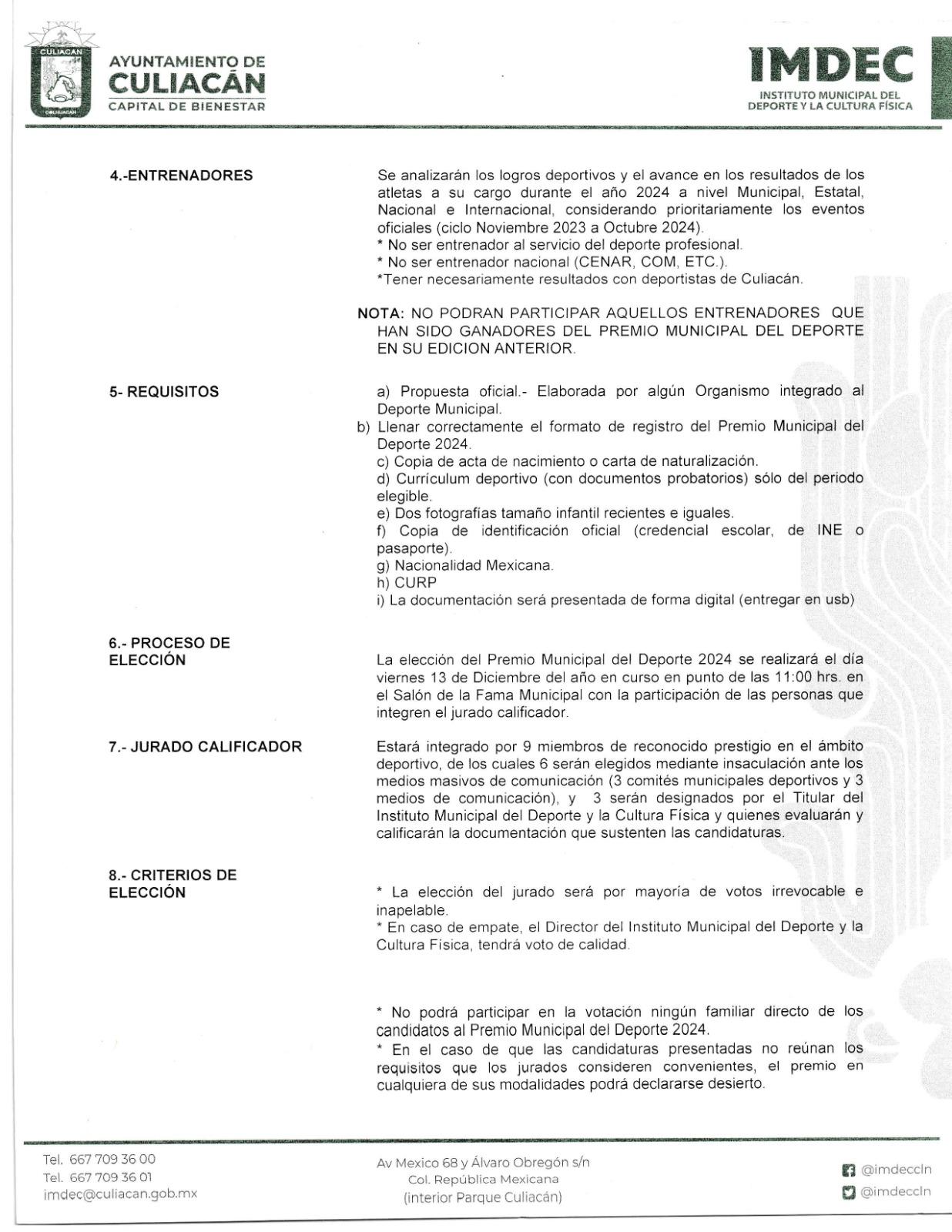 $!Lanzan convocatoria del Premio Municipal del Deporte 2024 en Culiacán