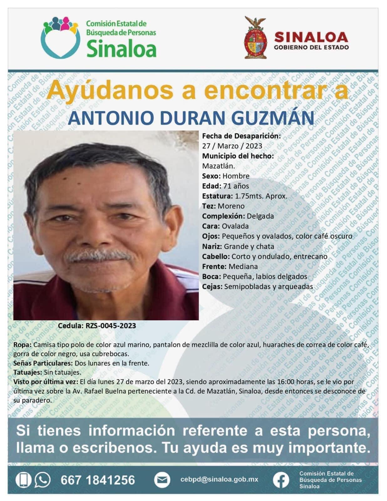 $!Cumple Antonio Durán 15 días desaparecido en Mazatlán