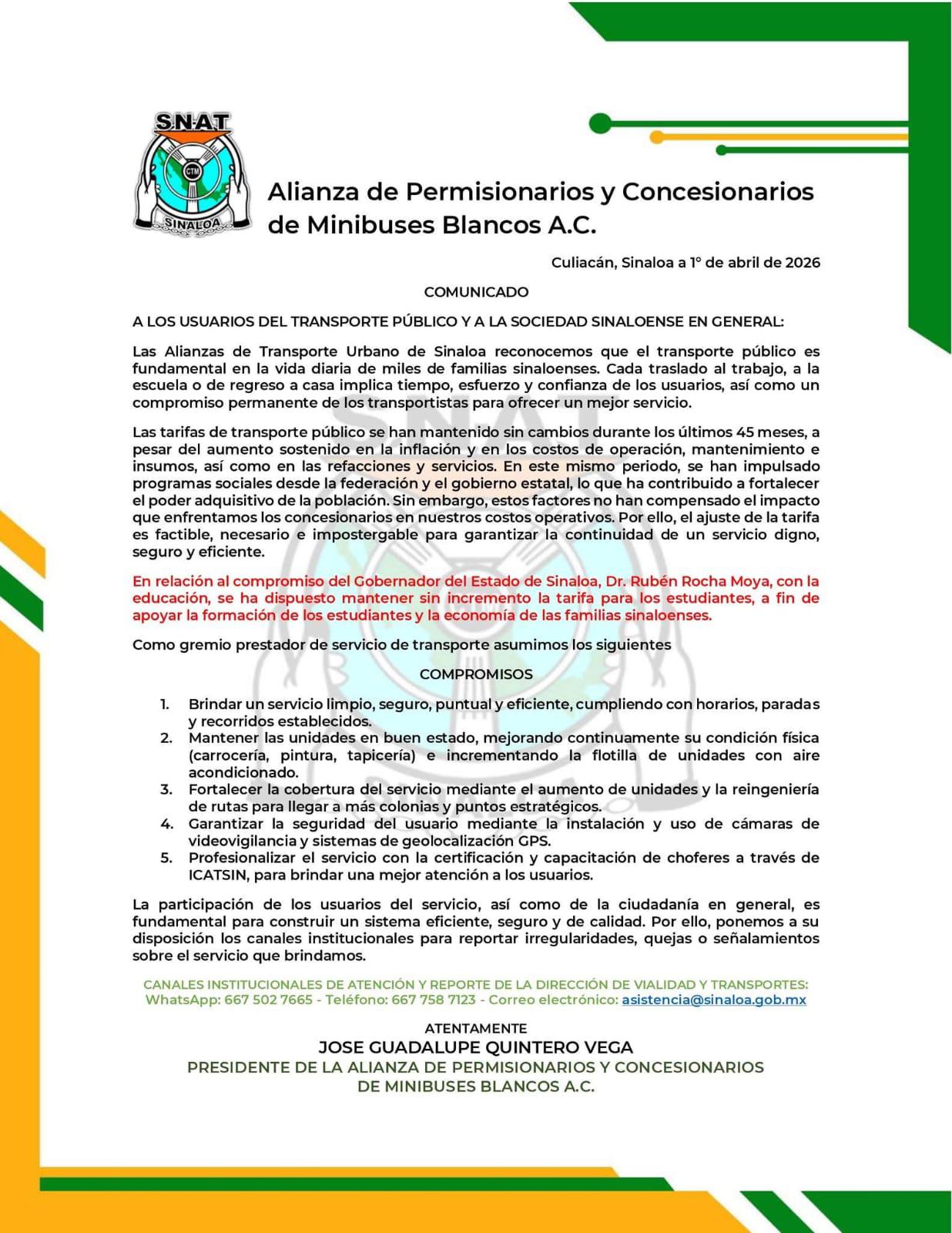 $!Circula posible aumento a tarifa del transporte en Sinaloa; aún sin anuncio oficial