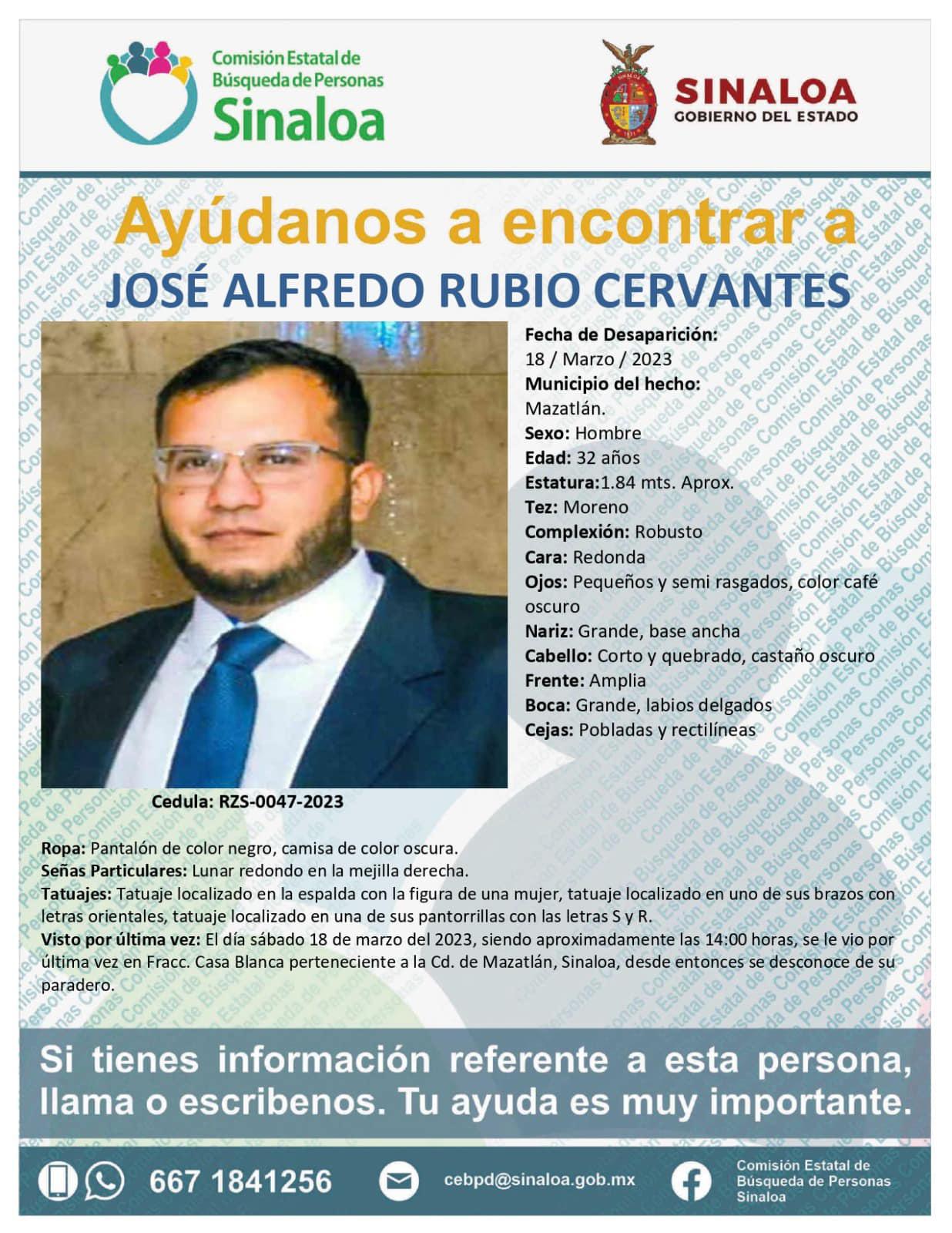 $!Alfredo desapareció desde marzo en Mazatlán