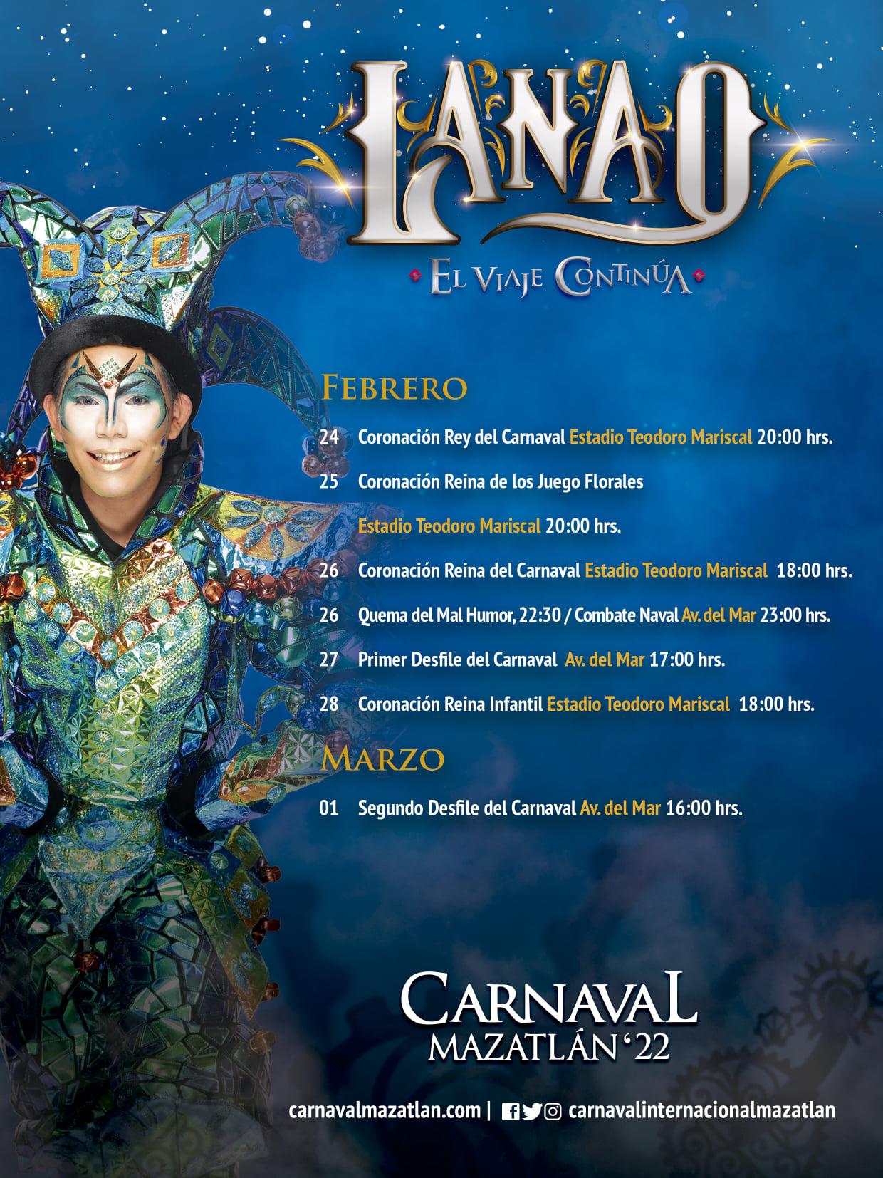 $!Arranca este jueves el Carnaval de Mazatlán con coronación del Rey y concierto de Carín León