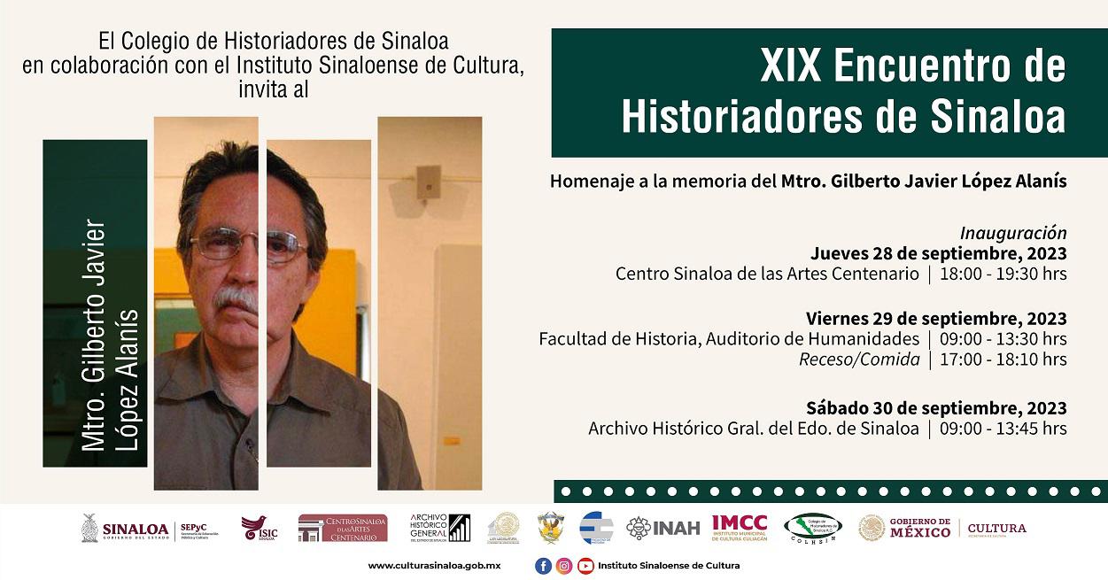 $!El jueves 28 de septiembre inicia el Encuentro de Historiadores de Sinaloa.