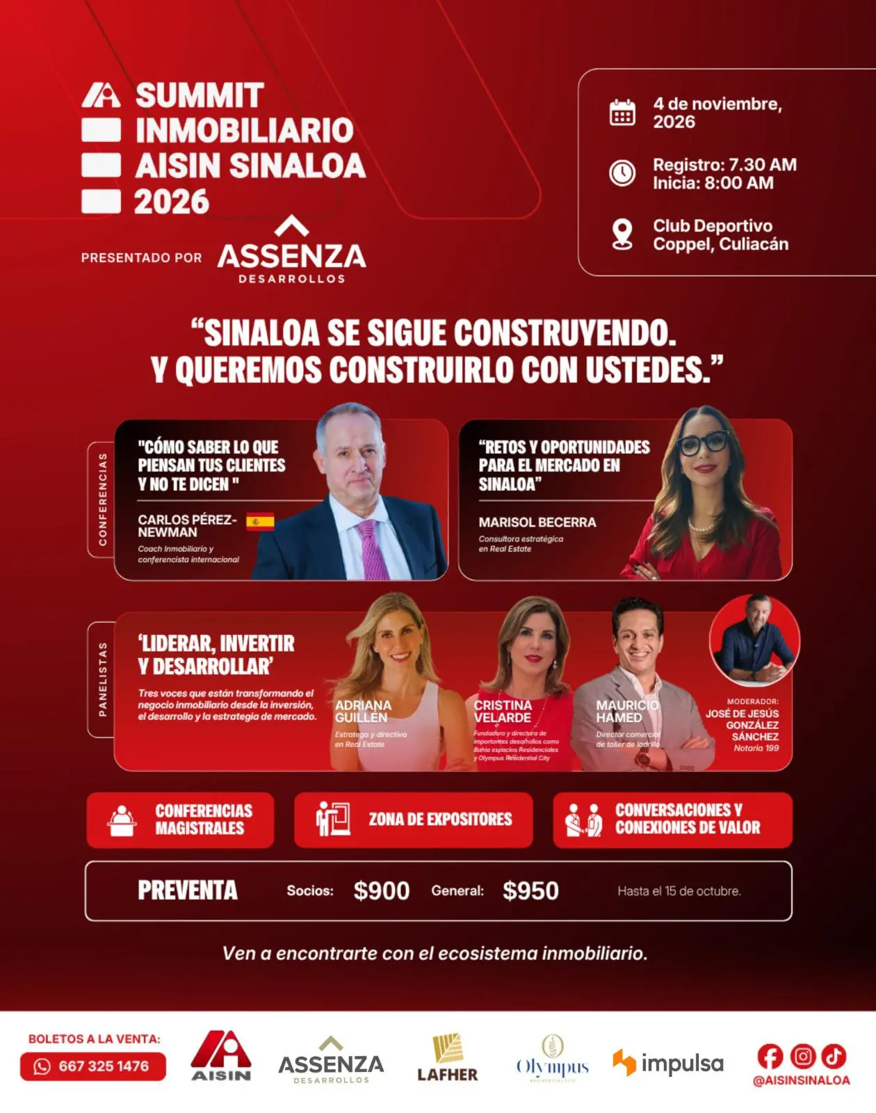 $!Reúne AISIN a inmobiliarias para construir juntos Sinaloa en el ‘Summit Inmobiliario AISIN Sinaloa 2026’