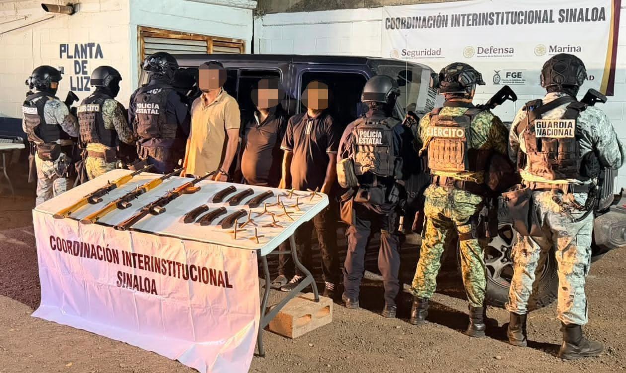 $!Operativo en Campo El Diez deja tres detenidos, dos abatidos y arsenal decomisado en Culiacán