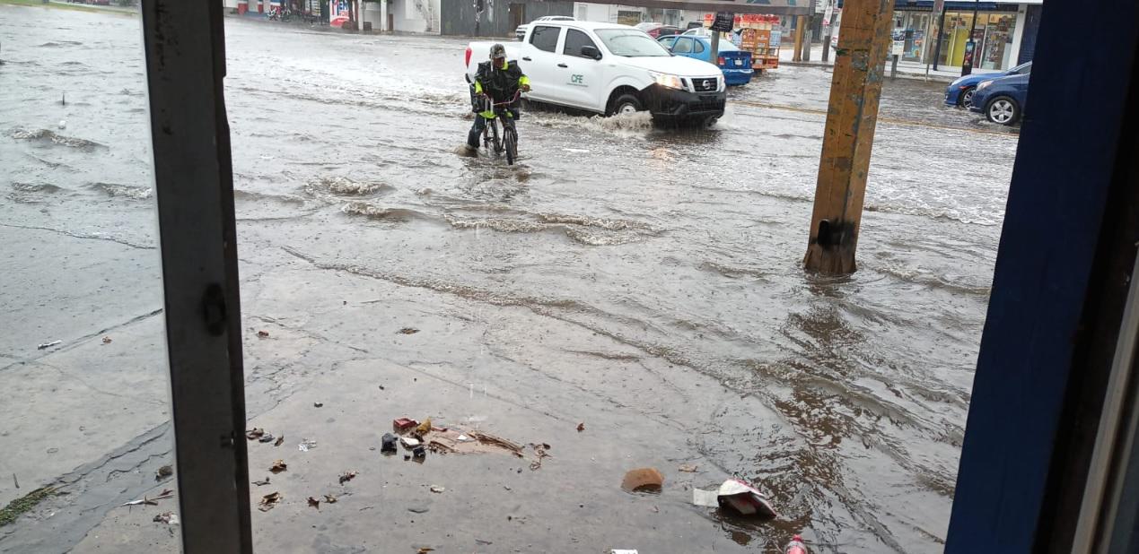 $!Azota fuerte viento y lluvia a Mazatlán