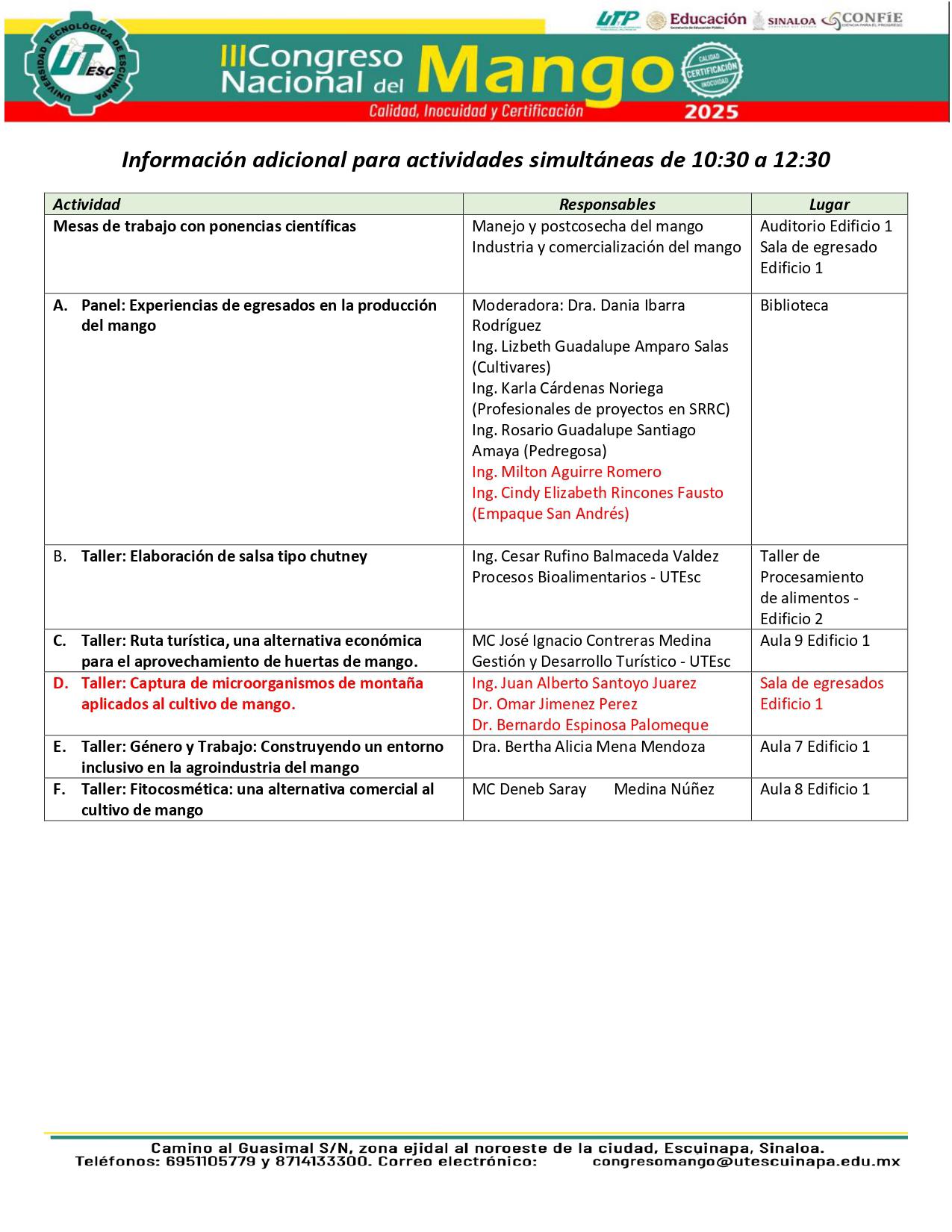 $!Presenta UTEsc programa del III Congreso Nacional del Mango a autoridades y representantes del sector