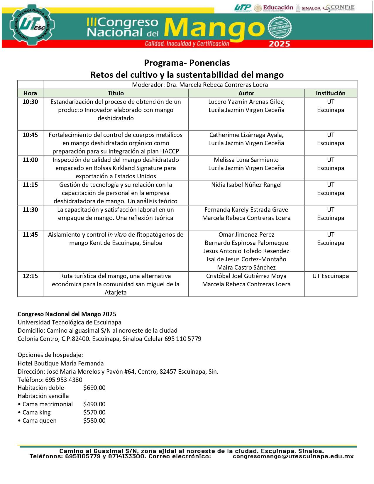 $!Presenta UTEsc programa del III Congreso Nacional del Mango a autoridades y representantes del sector