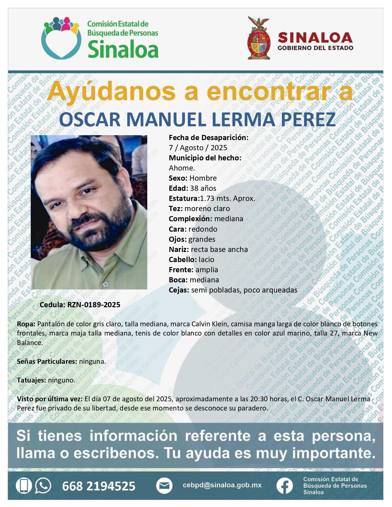 $!Buscan a dos hombres desaparecidos en Culiacán y Ahome; emiten fichas de localización