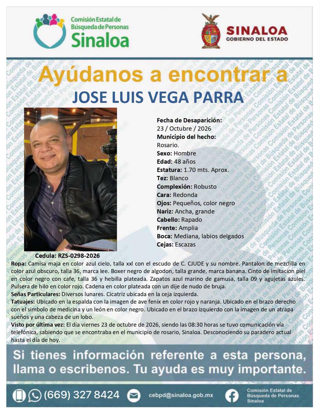 $!Reportan como desaparecido al médico del Penal de Mazatlán José Luis Vega Parra; estuvo por última vez en Rosario