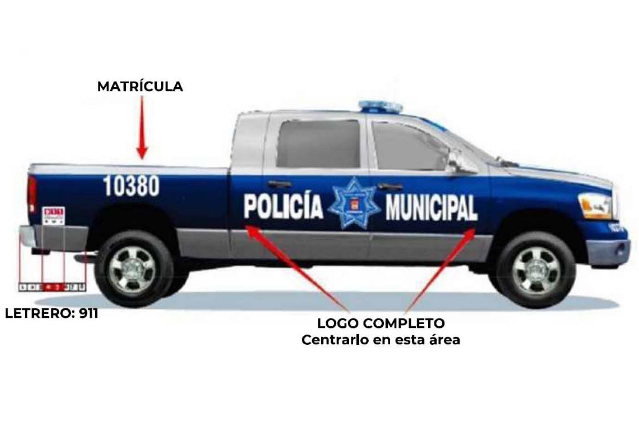 $!Patrullas ‘morenas’ de Ahome incumplen lineamientos del Manual de Identidad de la Policía