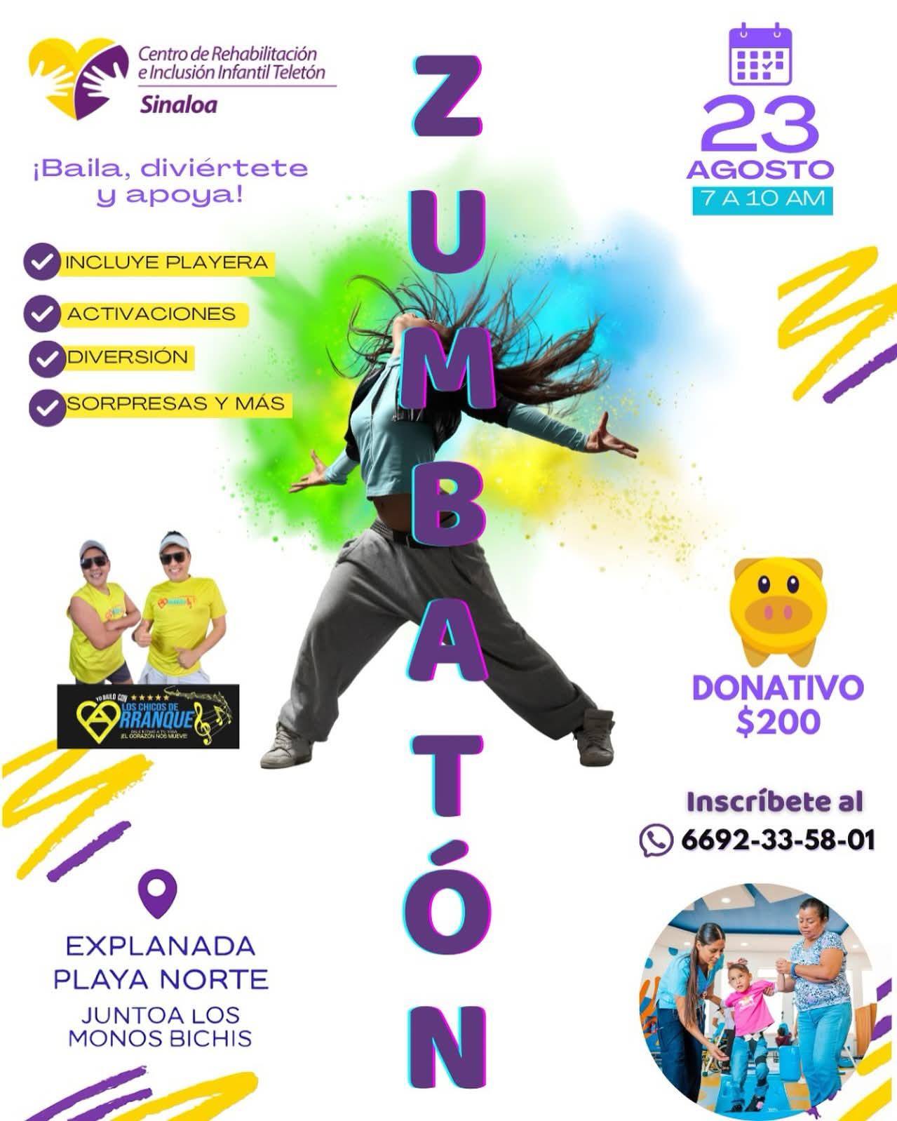 $!Invita Teletón a sumarse al primer ‘Zumbatón’ a beneficio de niños, niñas y jóvenes del CRIT Sinaloa