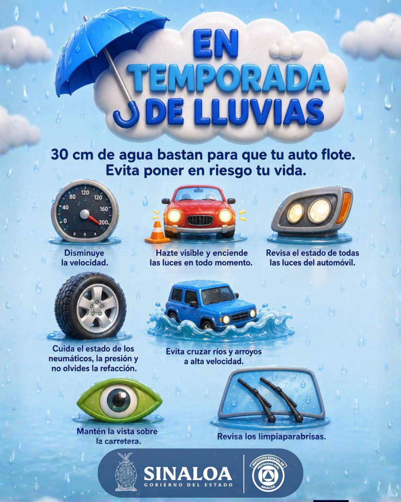 $!Extiende Protección Civil sugerencias a la ciudadanía frente a la temporada de lluvias