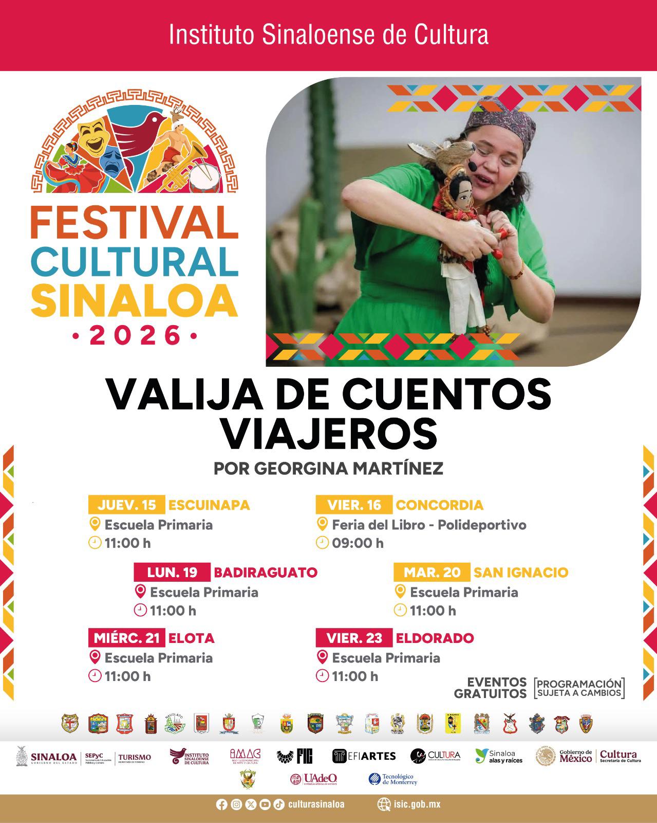 $!La narradora Georgina Martínez llevará a Escuinapa, Concordia y San Ignacio la actividad “Valija de cuentos viajeros”, dirigida al público infantil.