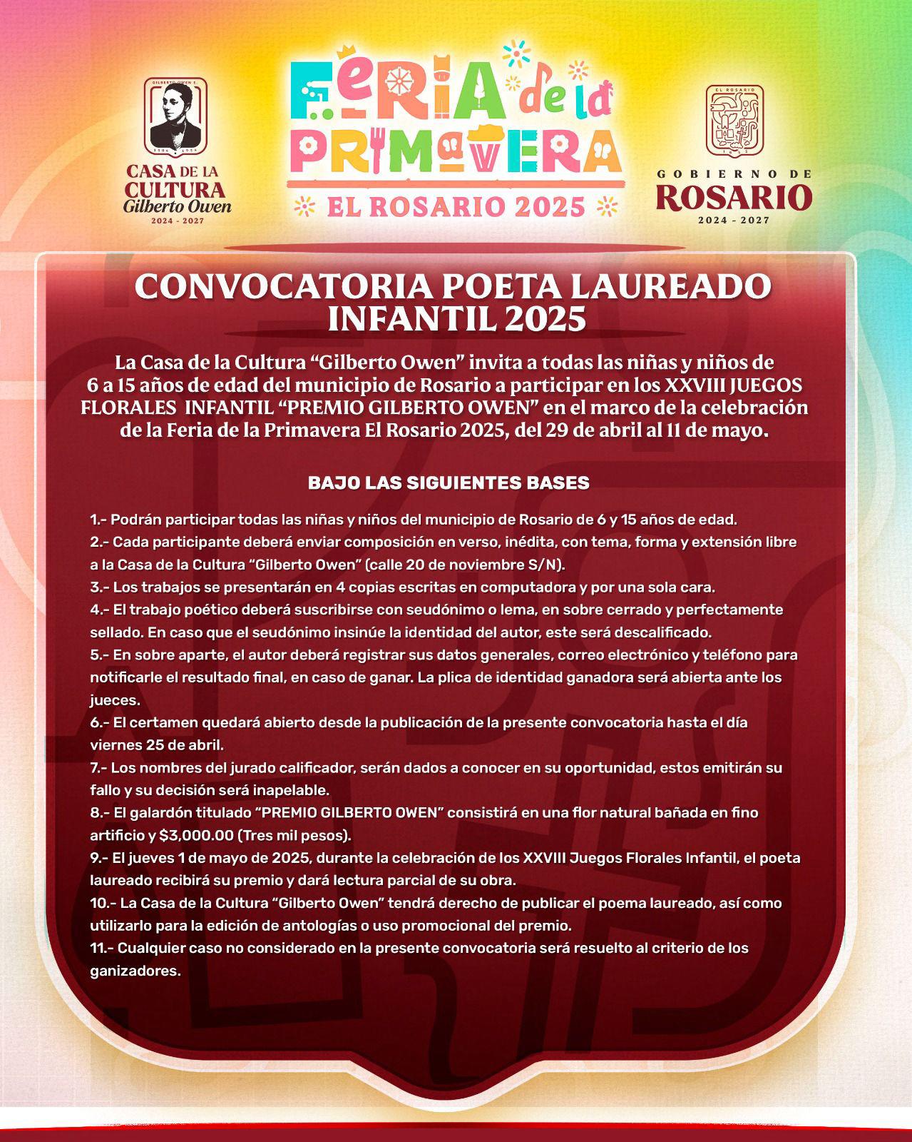 $!Lanzan convocatoria para poeta laureado de la Feria de la Primavera, en Rosario