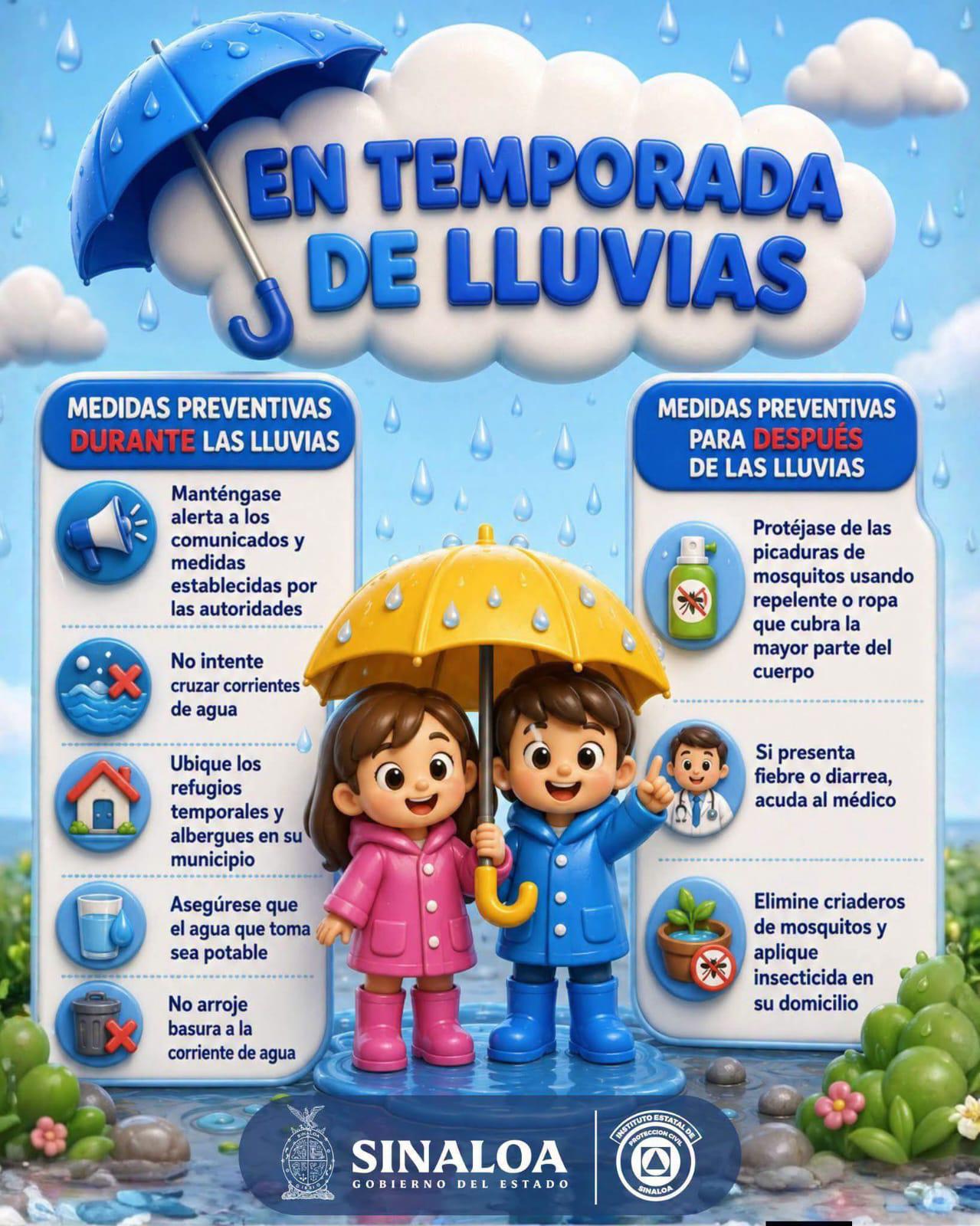 $!Extiende Protección Civil sugerencias a la ciudadanía frente a la temporada de lluvias