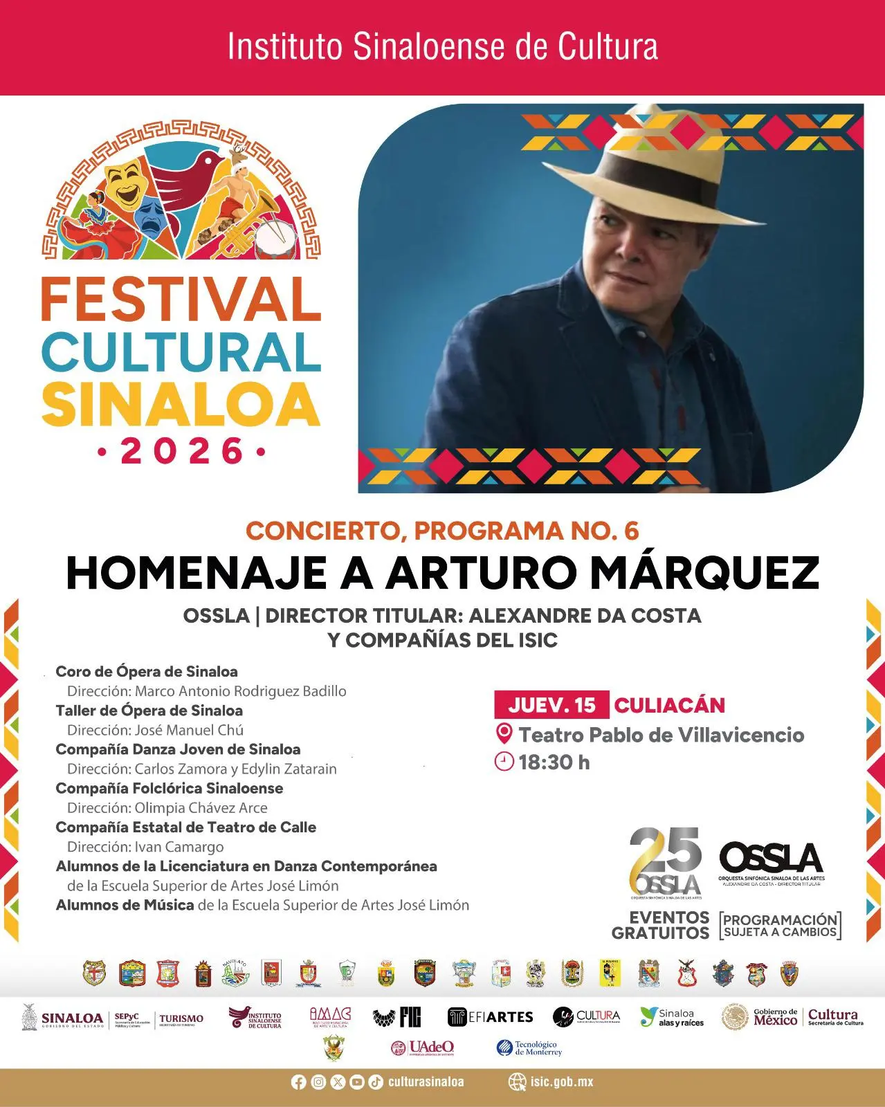 $!Iniciará el Festival Cultural Sinaloa 2026 en Concordia