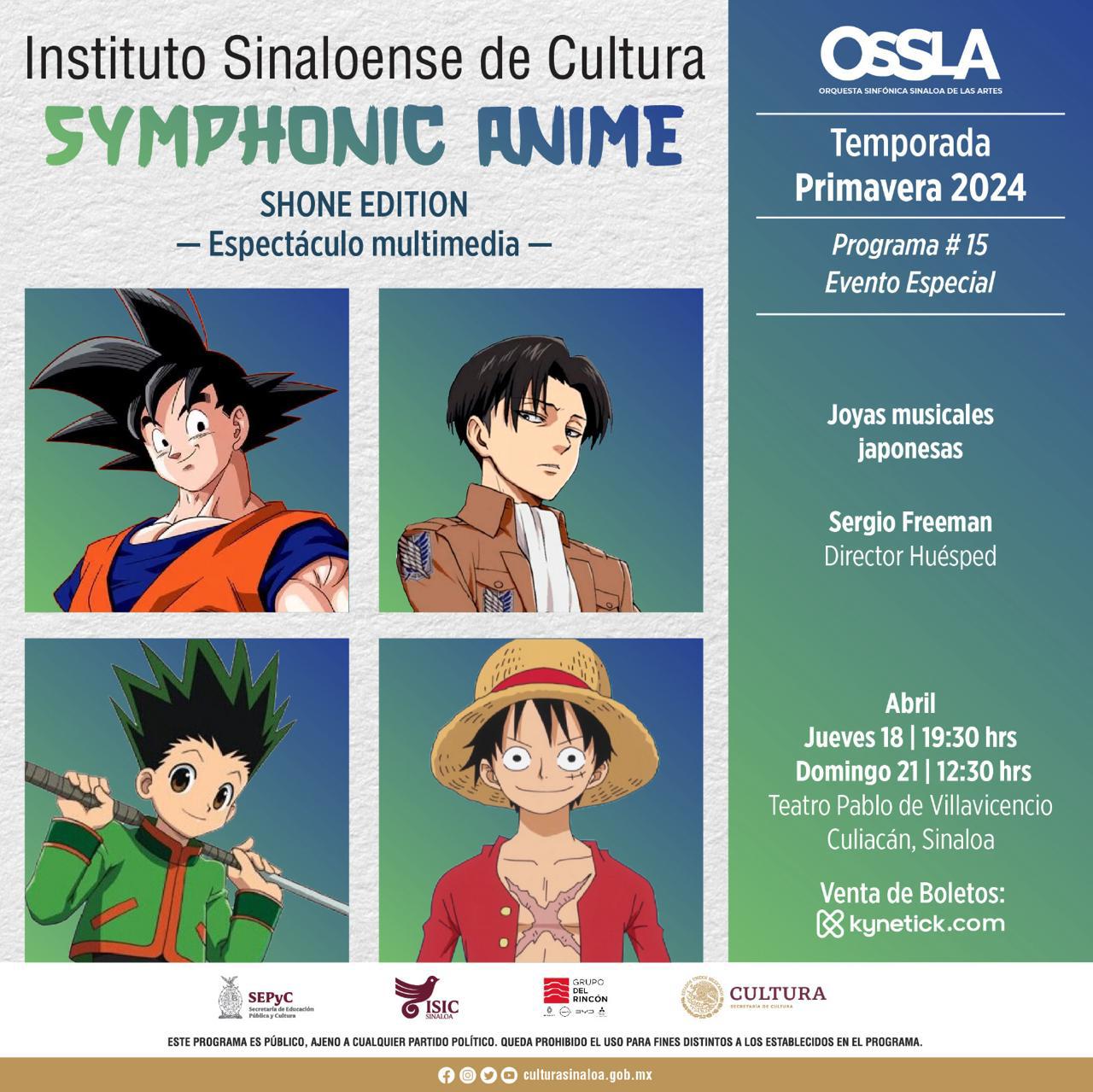 $!Sinfonic Anime será un espectáculo con multimedia.