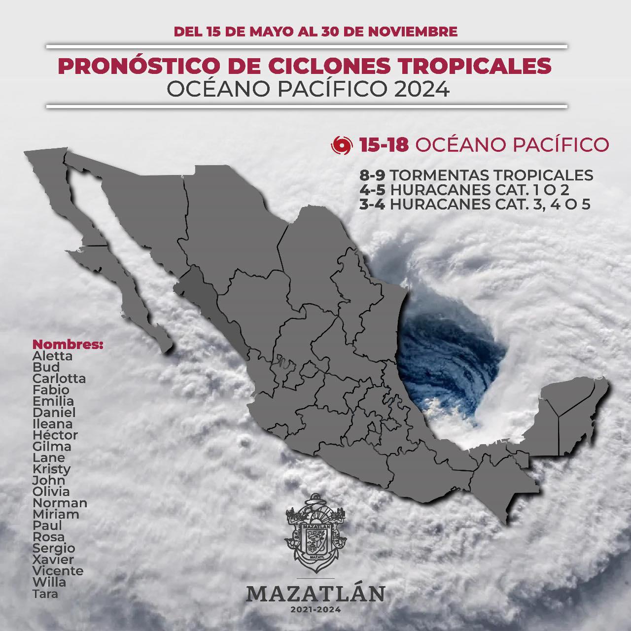 $!Esperan hasta 18 huracanes en el Pacífico mexicano