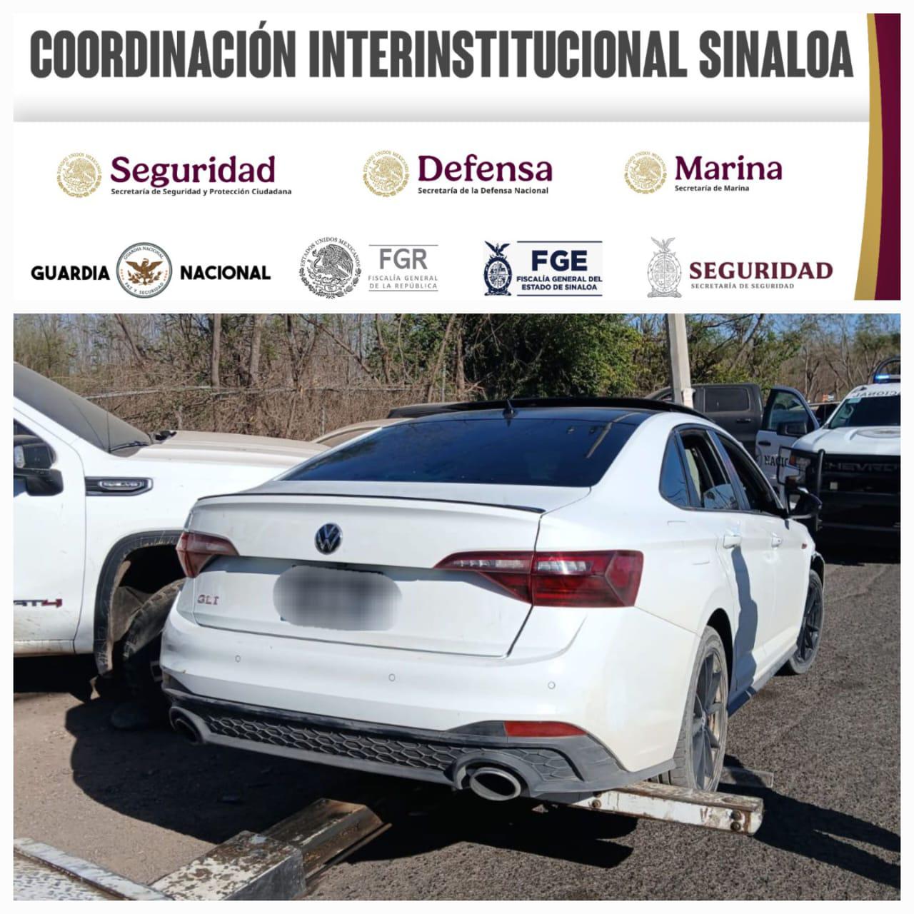 $!Asegura Guardia Nacional tres vehículos y dos armas tras operativo en Aguaruto