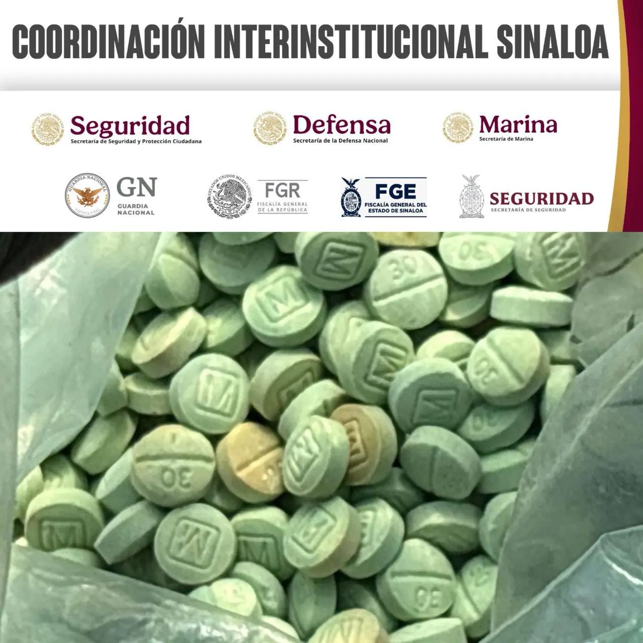 $!Aseguran casi mil pastillas de presunto fentanilo en Culiacán