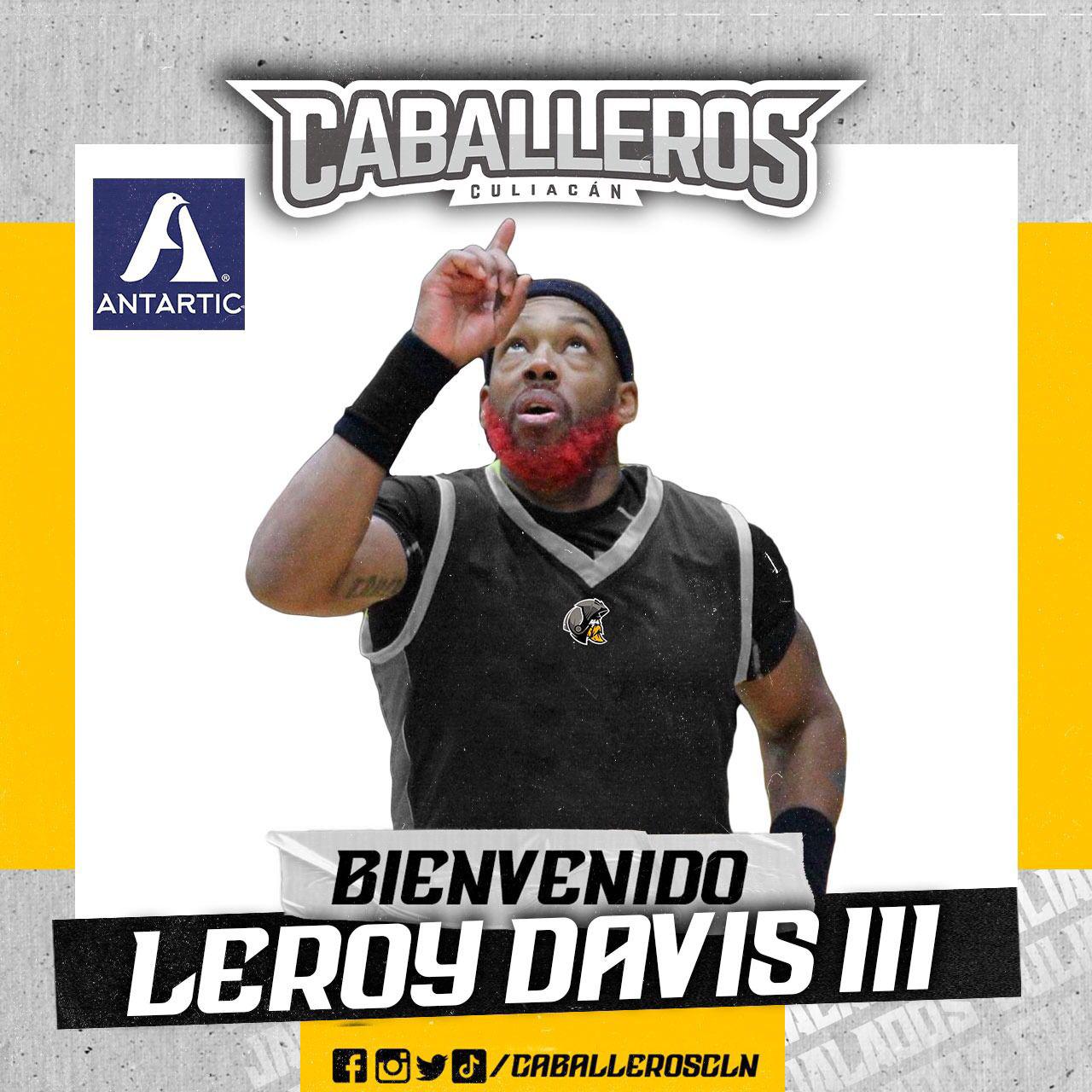 $!Leroy Davis III regresa a Caballeros de Culiacán