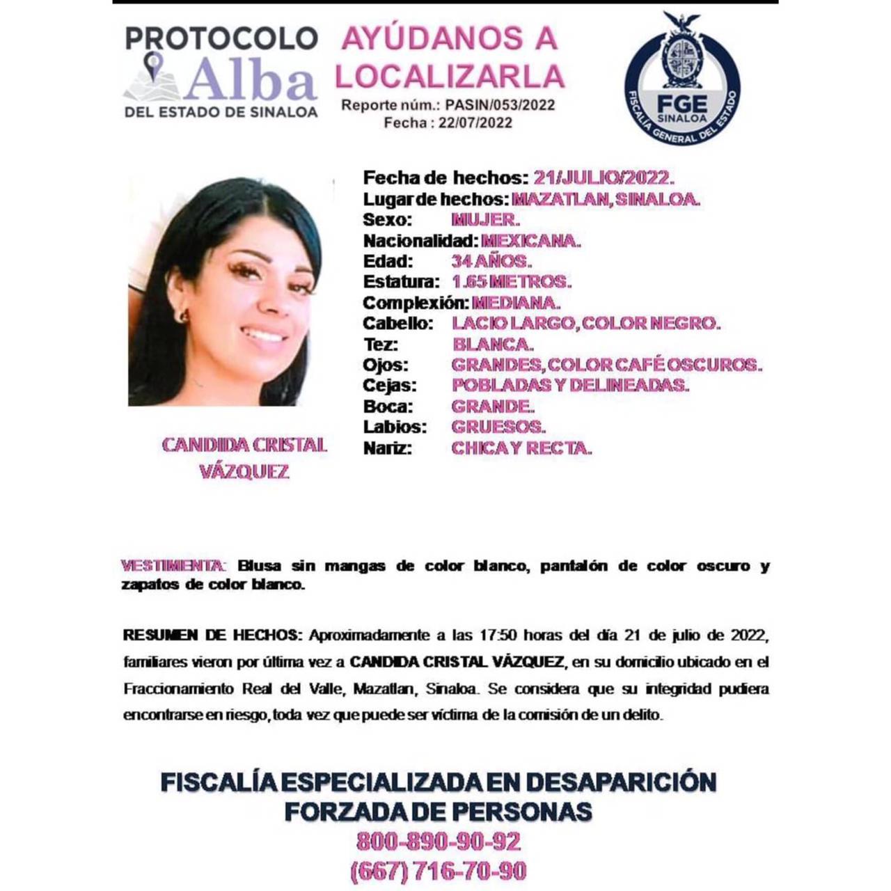 $!Reporta Fiscalía desaparición de comunicadora de Mazatlán