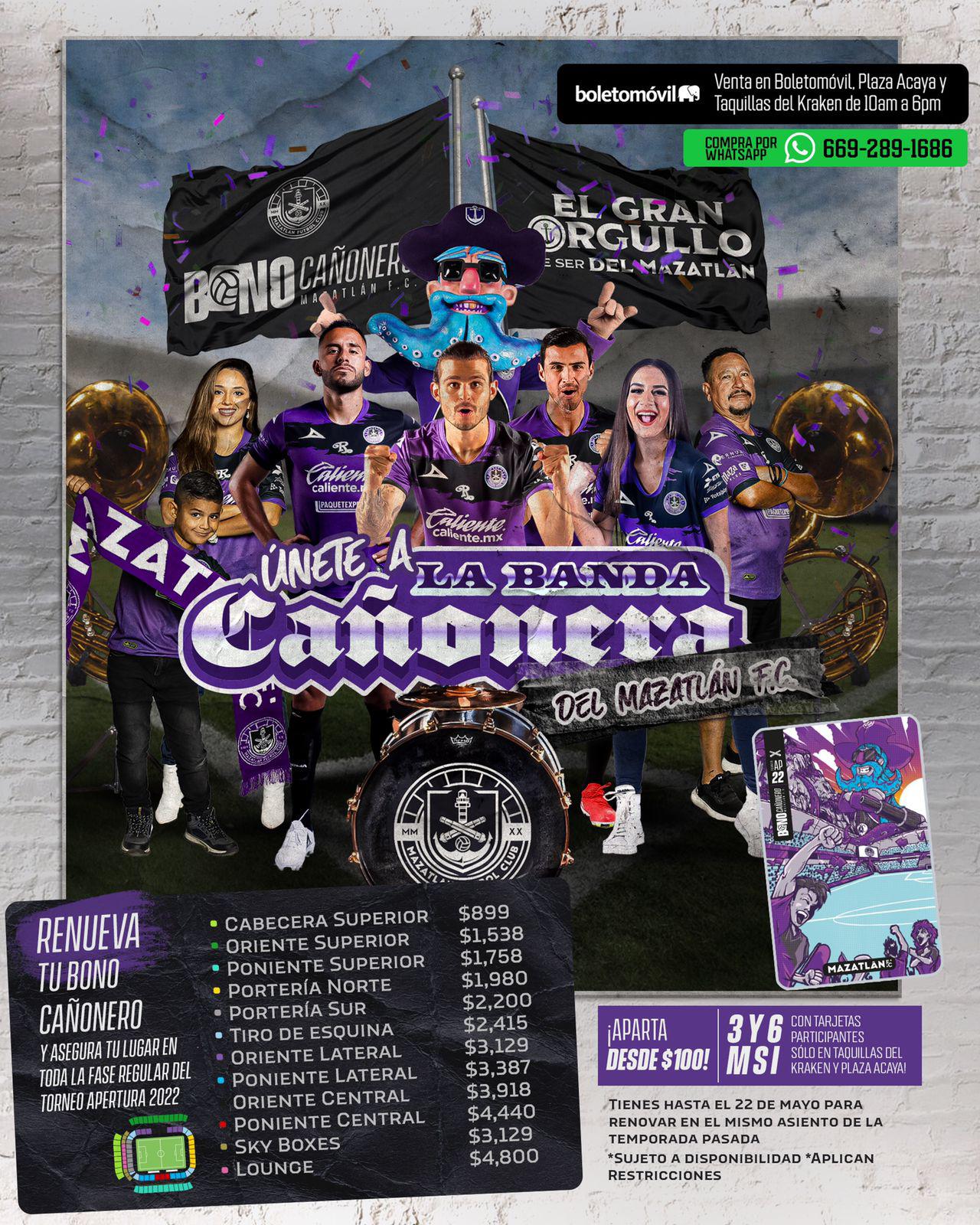 $!Mazatlán FC anuncia la venta de su Bono Cañonero para el Apertura 2022