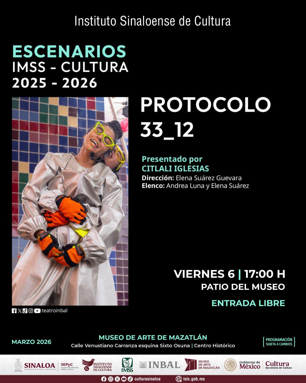 $!La función será el viernes 6 de marzo, a las 17:00 horas.