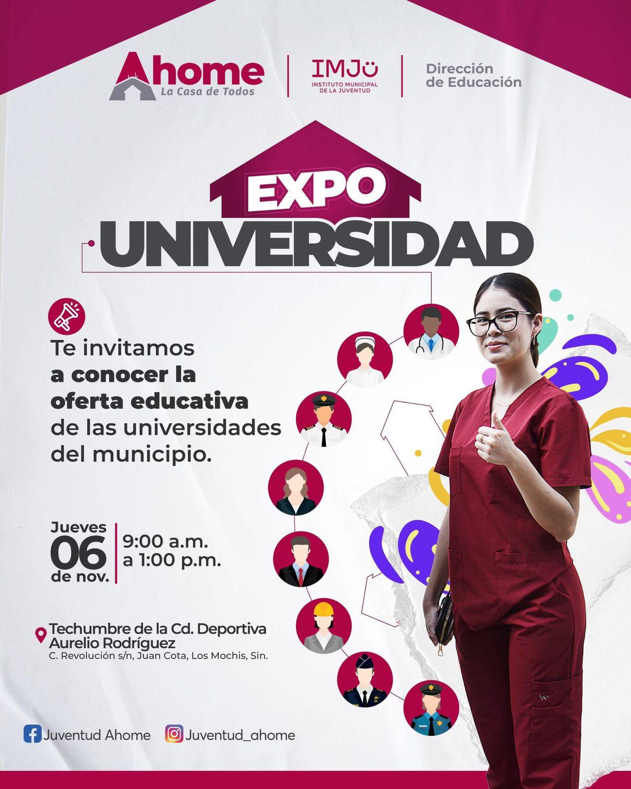 $!IMJU presenta Expo Universidad 2025 en Ahome; más de 19 instituciones compartirán opciones educativas y becas