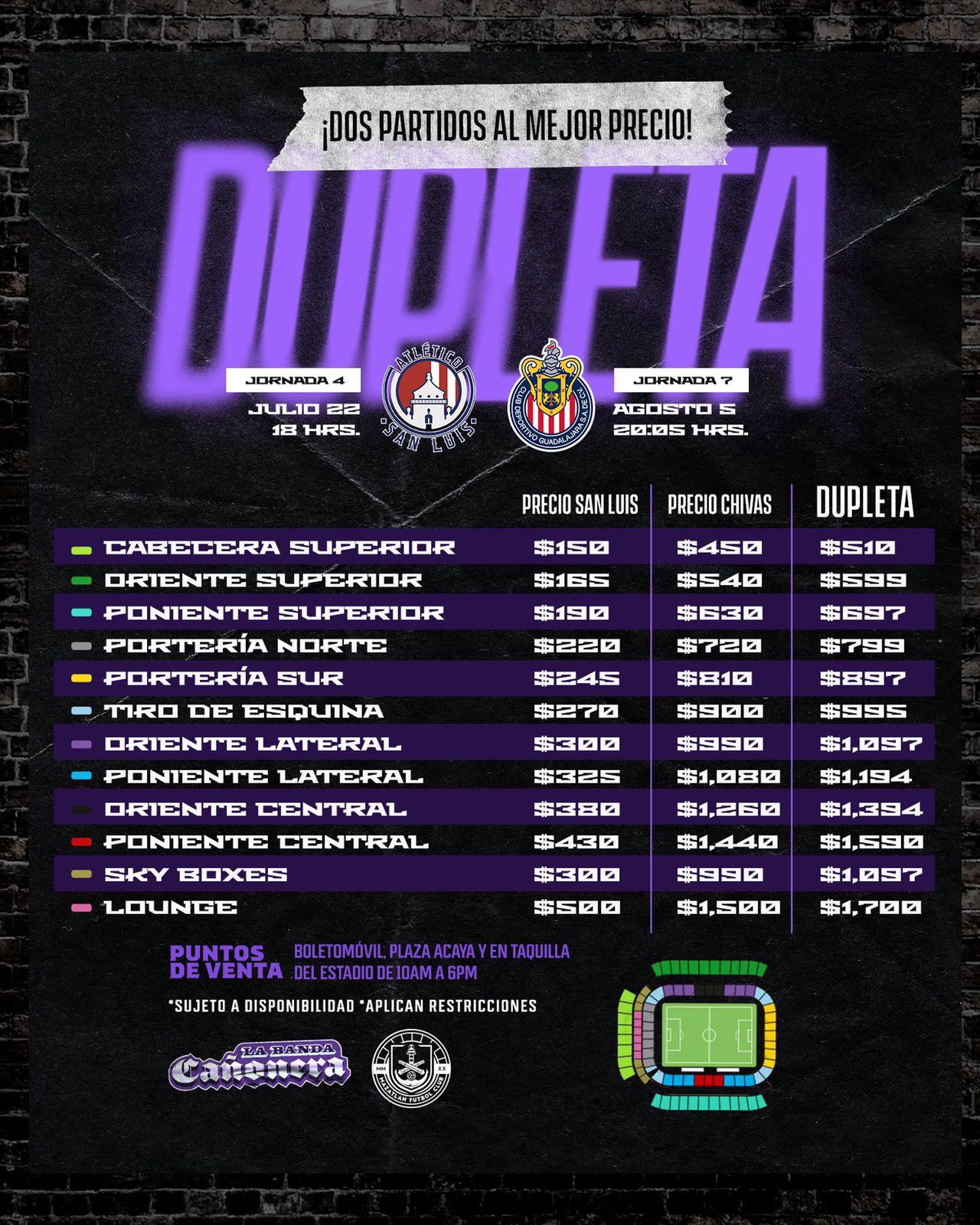 $!Mazatlán FC lanza la Dupleta Cañonera para los juegos ante San Luis y Chivas