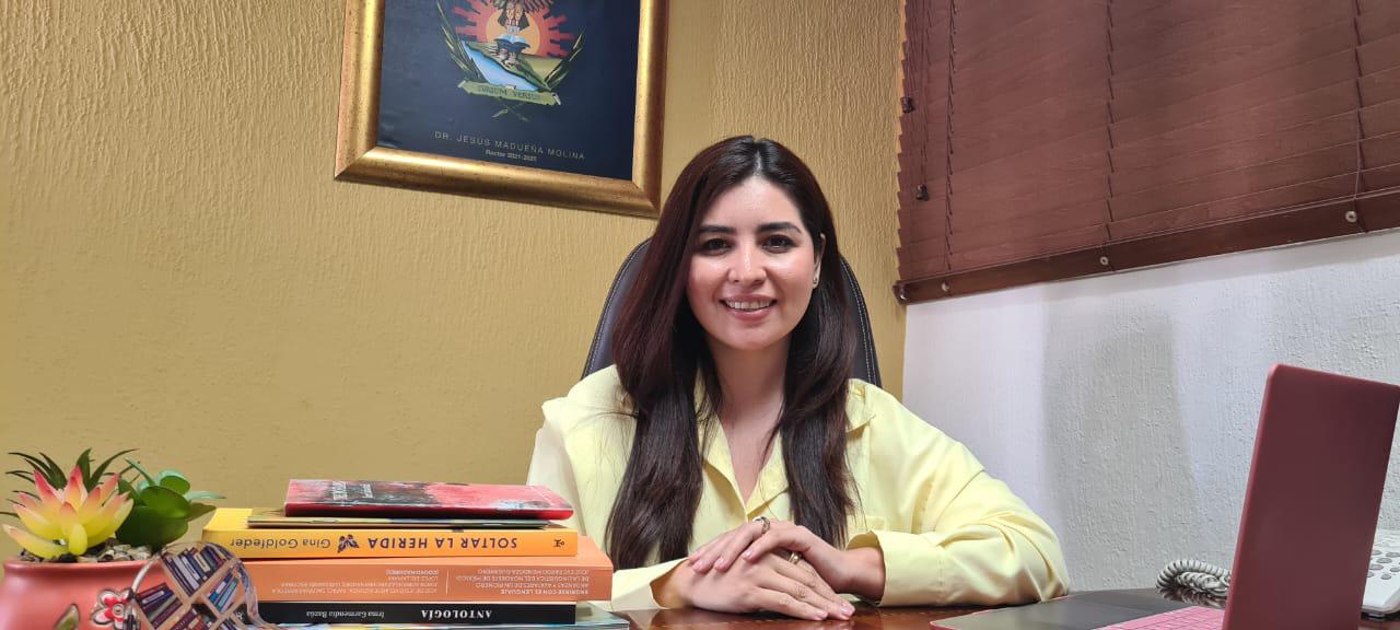 $!Itzel Meza Piña, directora de la Editorial UAS.