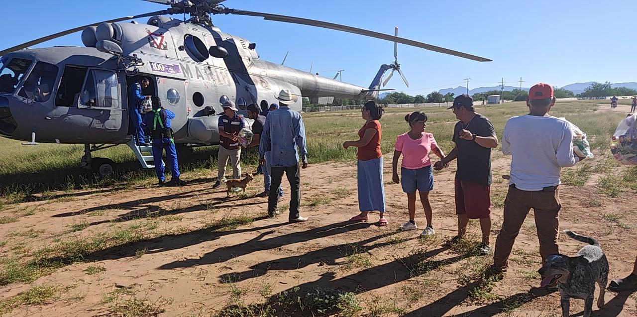 $!Lleva Marina despensas y agua a comunidades afectadas de Sinaloa y Sonora