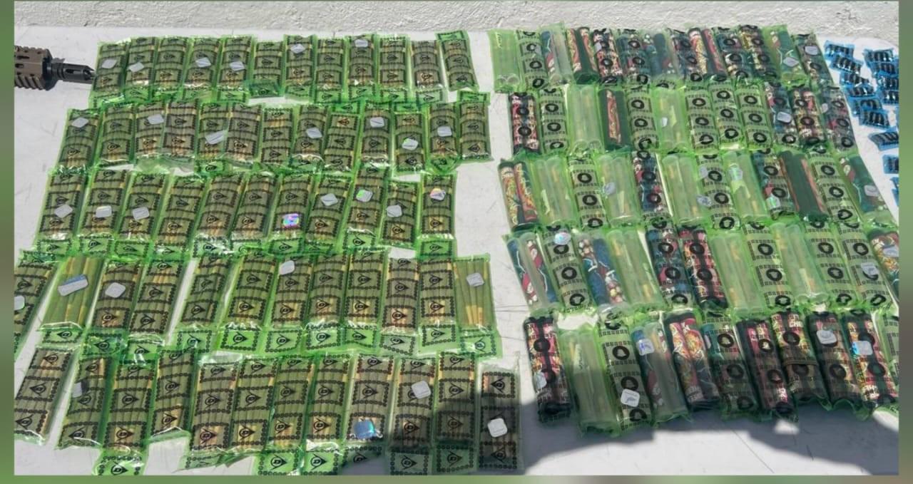 $!Aseguran armas y drogas en penal de Aguaruto, Culiacán