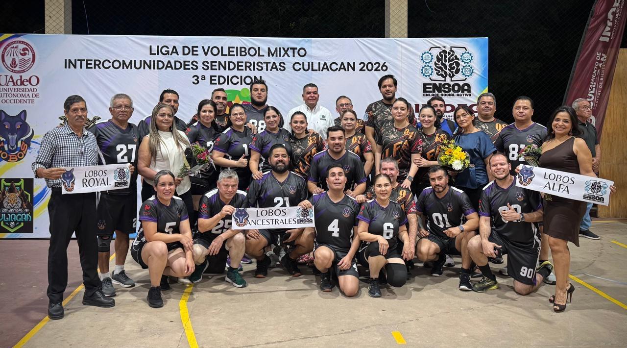 $!Inauguran la tercera edición de la Liga de Voleibol Mixta Senderistas en Culiacán