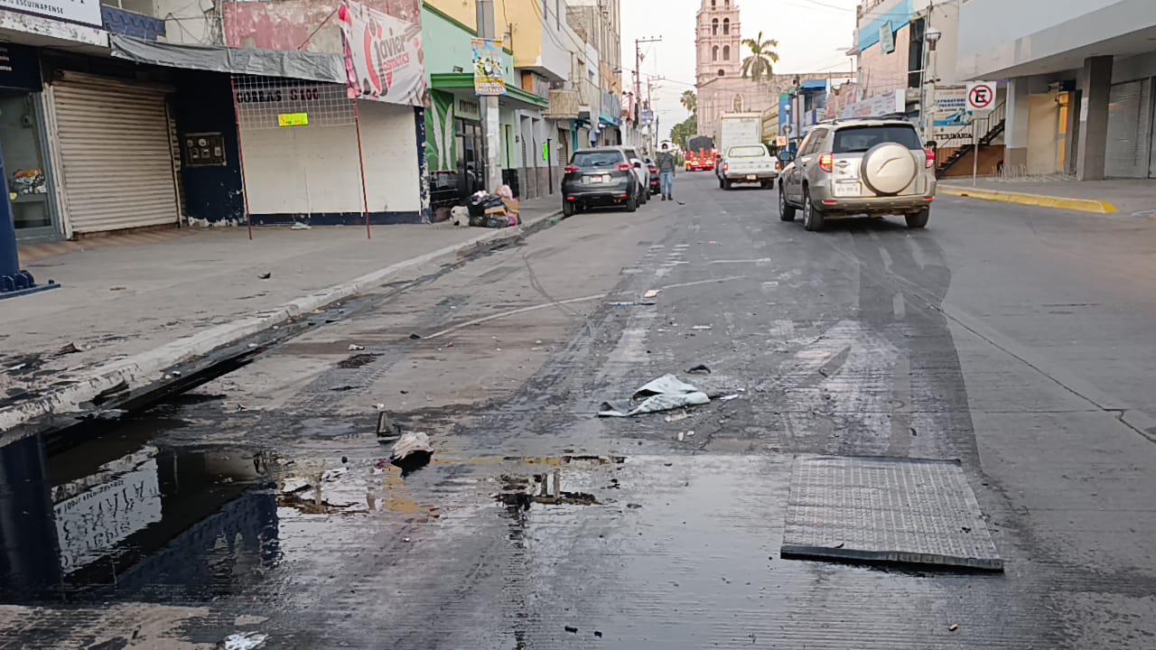 $!Choque en la cabecera municipal de Escuinapa deja dos elementos de la Marina lesionados