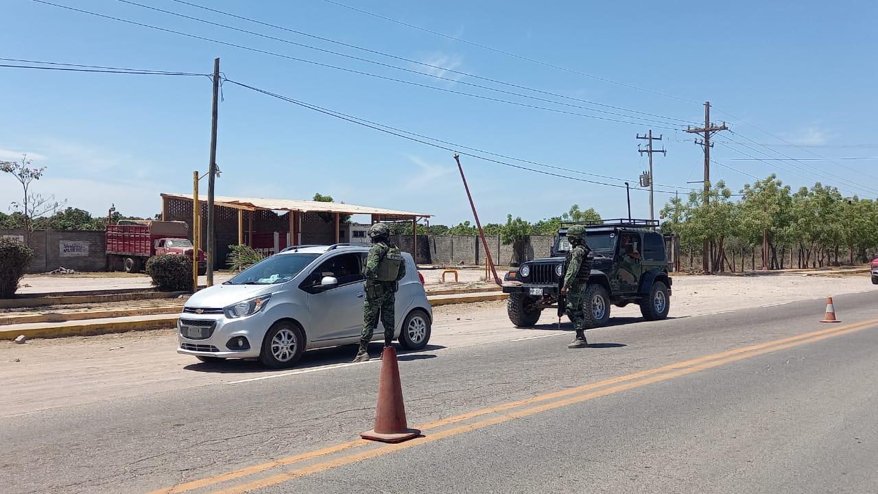 $!En Escuinapa se despliegan Ejército, Marina y Guardia Nacional tras reporte de grupo armado
