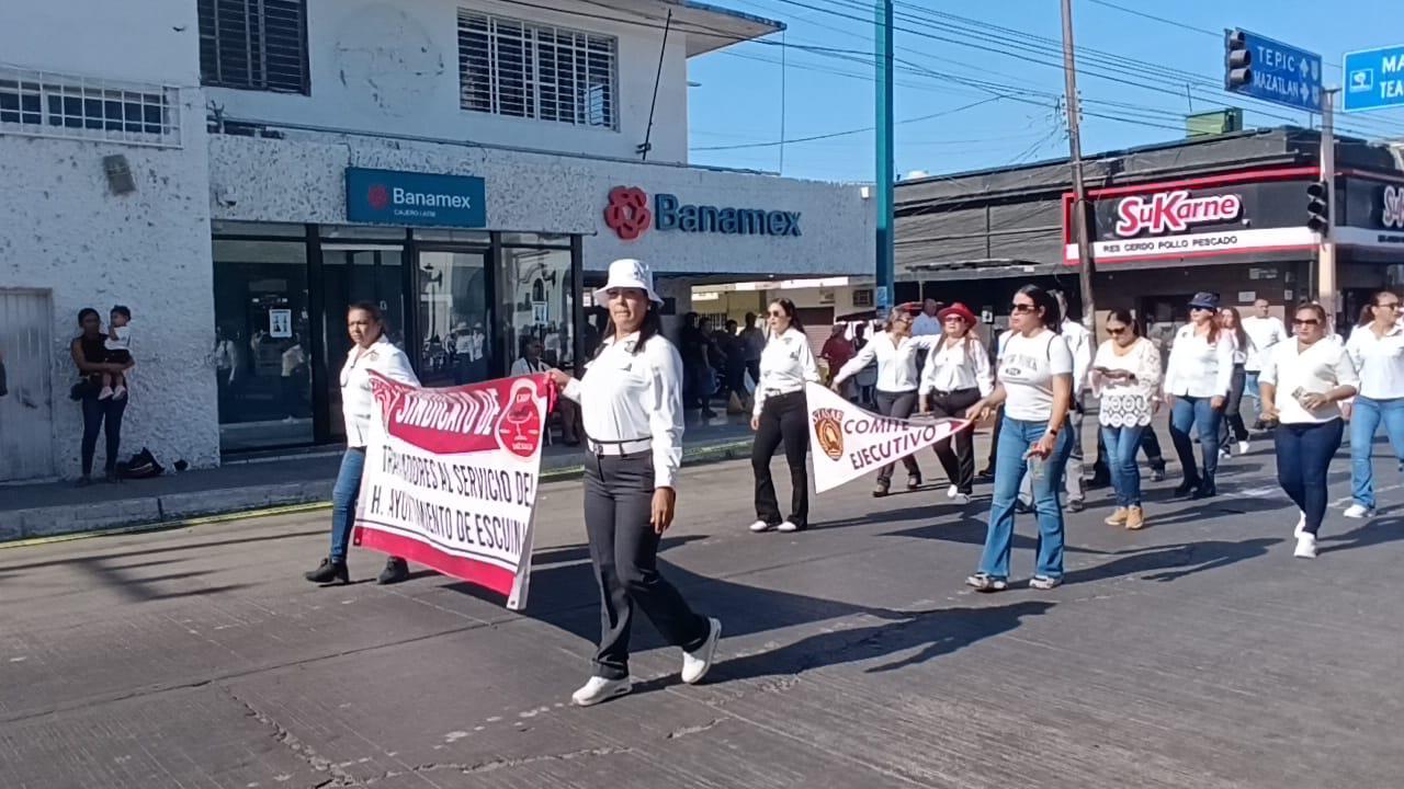 $!Con poca asistencia, conmemoran el Día del Trabajo en Escuinapa