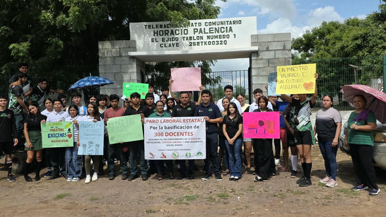 $!Exigen trabajadores de Telebachillerato certidumbre laboral en Sinaloa