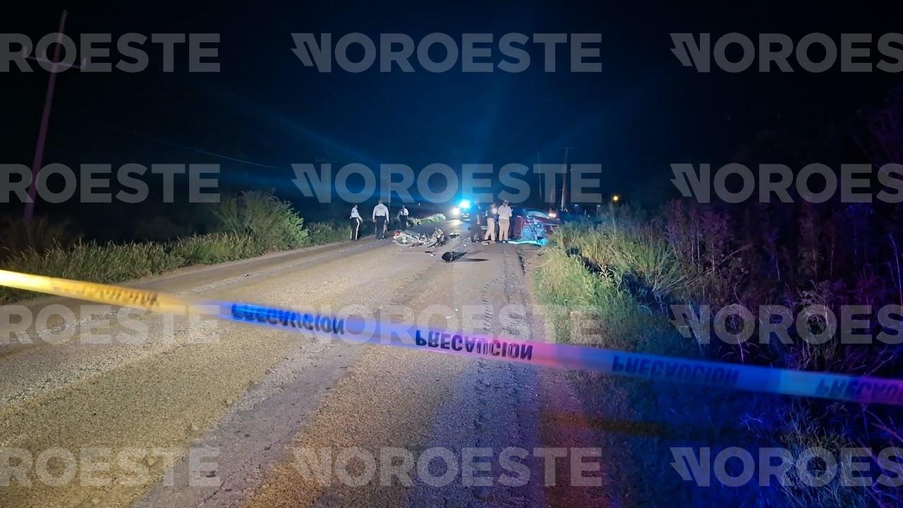 $!Muere adulto mayor en moto tras choque con vehículo en La Michoacana, Navolato