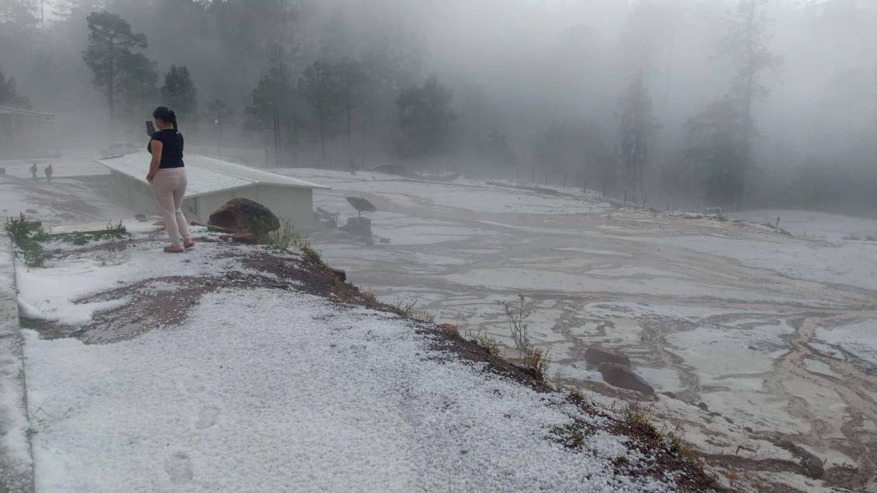 $!Amanece con una capa de hielo el poblado de Santa Gertrudis, en la zona serrana de Badiraguato